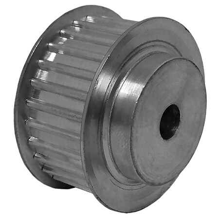 B&B Manufacturing 27AT5/28-2, Timing Pulley, Aluminum, Clear Anodized,  27AT5/28-2